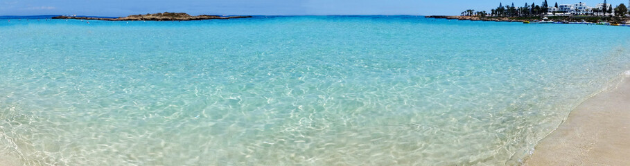 Naklejka premium panorama beach coast landscape mediterranean sea Cyprus island