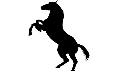 silhouette of a horse standing