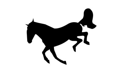 silhouette vector of horse
