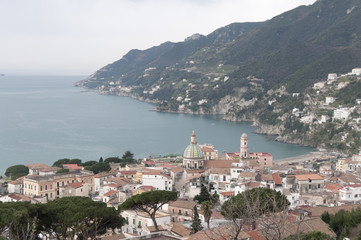 Panoramic view of Vietri Sul Mare on the Amalfi Coast