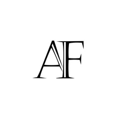 letter AF logo vector