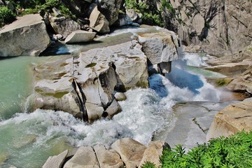 Wasser, Gebirgsfluss, Schöllenenschlucht
