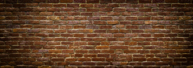 panorama brick wall, a broad band of the surface of masonry
