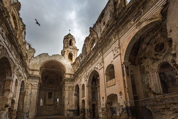 Bussana Vecchia (Old Bussana), a medieval ghost town in Liguria, near Sanremo, Italy, Now is the...