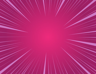 Comic and manga books speed lines background. explosion background. Black and white vector illustration / color version