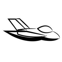 Aircraft icon. Aircraft Vector isolated on white background. Flat vector illustration in black. EPS 10