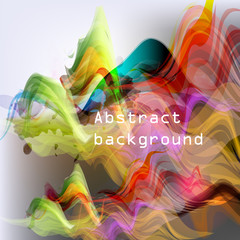 Abstract vector background with ink colored lines in psyhodelic style