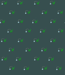 Dark spring floral seamless pattern with snowdrops, nice texture with feral flowers