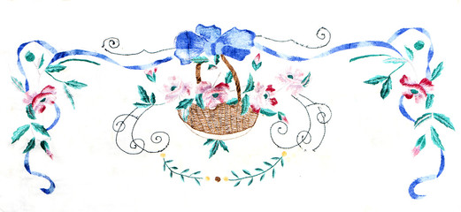 Ukrainian folk embroidery, handmade