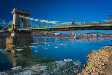 Chain Bridge in winter
