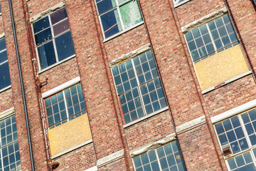 Facade of an abandoned building 