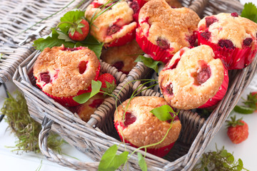 Muffins mit Erdbeeren