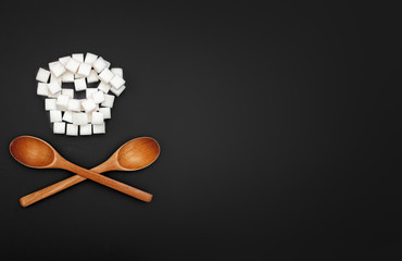 Sugar skull and wooden spoons