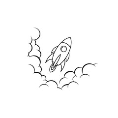 space ship rocket vector