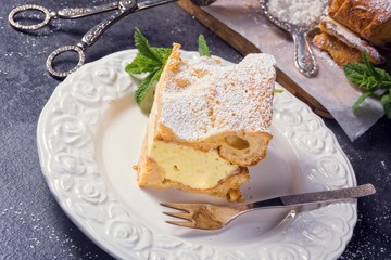 Karpatka is a traditional Polish cream pie