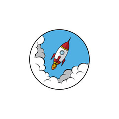 space ship rocket vector