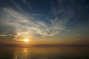 Fototapeta na wymiar Sunrise at Southern sea Thailand.