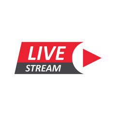 Live Stream sign, emblem, logo.