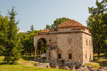 Fototapeta na wymiar Medieval mosque built over Roman ruins inside fortress of Nis, Serbia