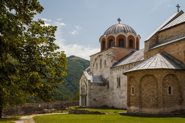 Fortified medieval Studenica monastery, Serbia
