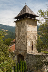 Fototapeta na wymiar Fortified medieval Studenica monastery, Serbia