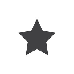 Star icon in black on a white background. Vector illustration
