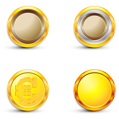 Coin on white background isolated object abstract