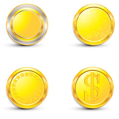 Coin on white background isolated object abstract