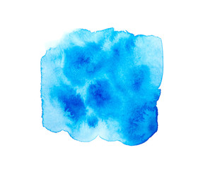 Blue abstract background in watercolor style