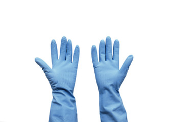 Rubber glove isolated on white background