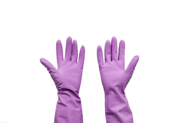 Rubber glove isolated on white background