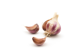 garlic isolated on white background