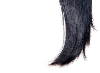 Black Hair over white