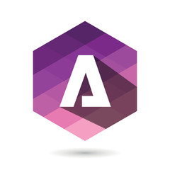 A initial Letter Color Pixel Shadow Logo Design Element