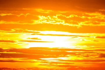 Obraz na płótnie Canvas Orange Sky; Scenic view of Sunset with clouds