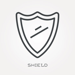 Line icon shield