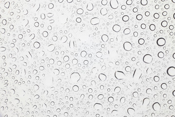 Water drops on glass, Rain droplets on glass background.