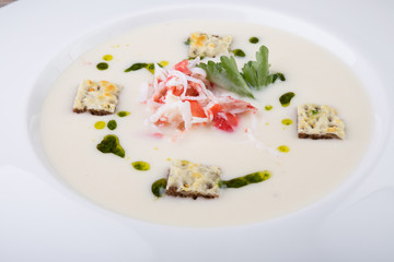 Crab cream soup