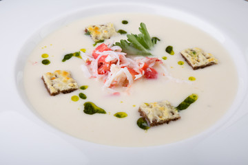 Crab cream soup