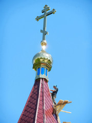 Restoration of the dome of the church
