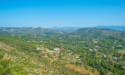 Fototapeta na wymiar Hilly landscape of Spain in summer