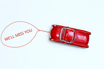 The text We'll Miss You 