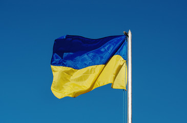 National yellow-blue flag of Ukraine