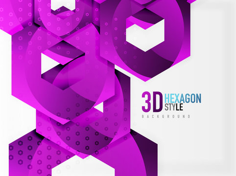 Vector 3d hexagon background