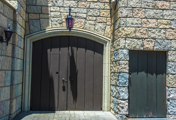 Old big wooden door