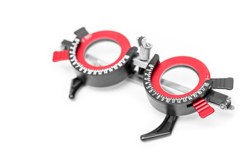 trial frames on a white background