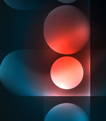 Vector glowing geometric shapes background