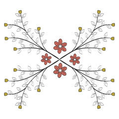 naturals flowers tattoos icon vector illustration design graphic