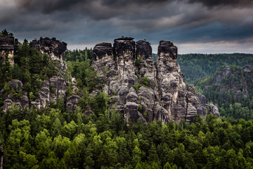 Fototapeta na wymiar Saxon Switzerland National Park in Germany