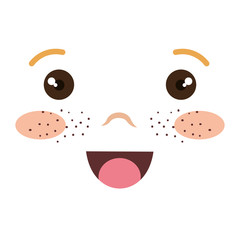 Baby face happy icon vector illustration design graphic